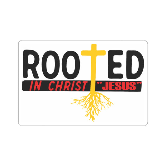 Witty Philosopher Kiss-Cut Stickers, Fun Laptop Decals, Sticker for Students, Gift for Teachers - Rooted in Christ Jesus