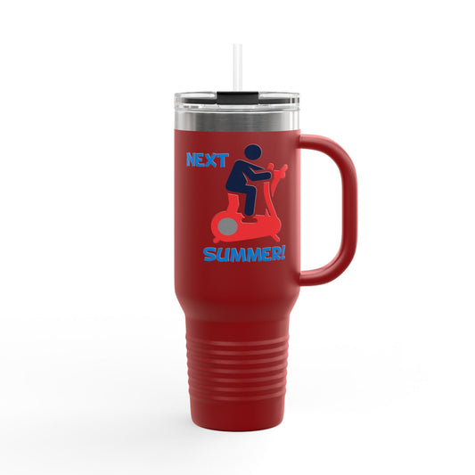 Fun Insulated Travel Mug with Cartoon Character, 40oz Coffee Tumbler, Gift for Teachers, Travel Accessories - Next Summer