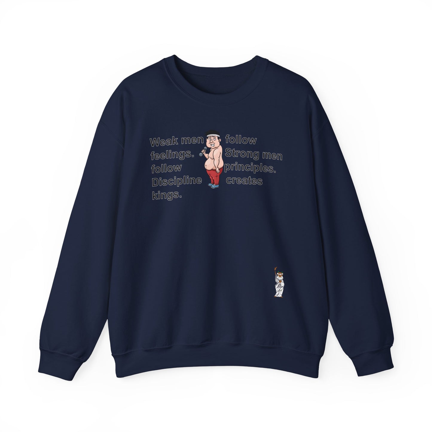 Whimsical Comedy Sweatshirt - Unisex Crewneck, Everyday Wear, Holiday Apparel, Graphic Sweatshirt - Weak men follow feelings