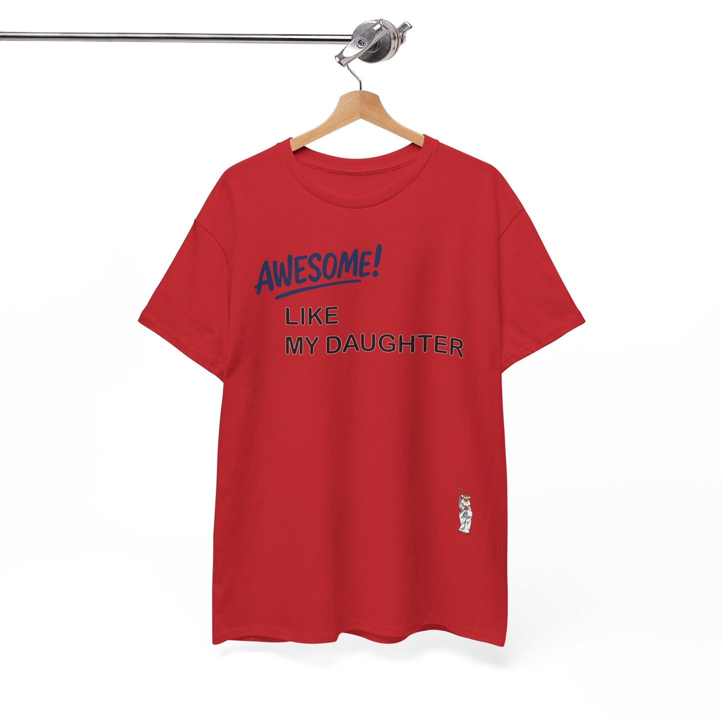 Unisex Heavy Cotton Tee - Push Yourself - Awesome like my daughter