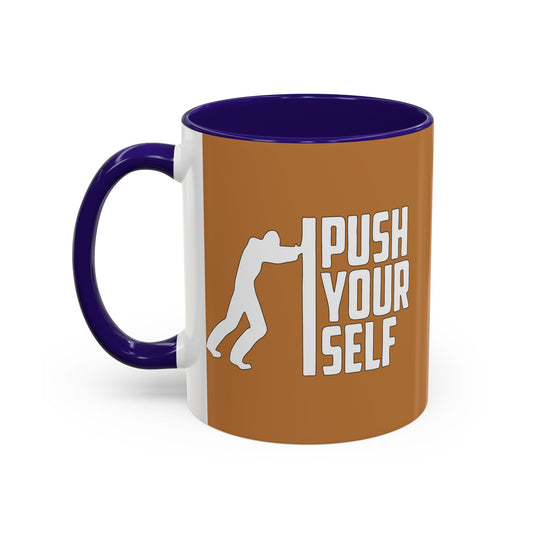 Colorful Whimsical Mugs - Perfect for Coffee Lovers, Gifts for Birthdays, Seasonal Celebrations - Push Yourself - White