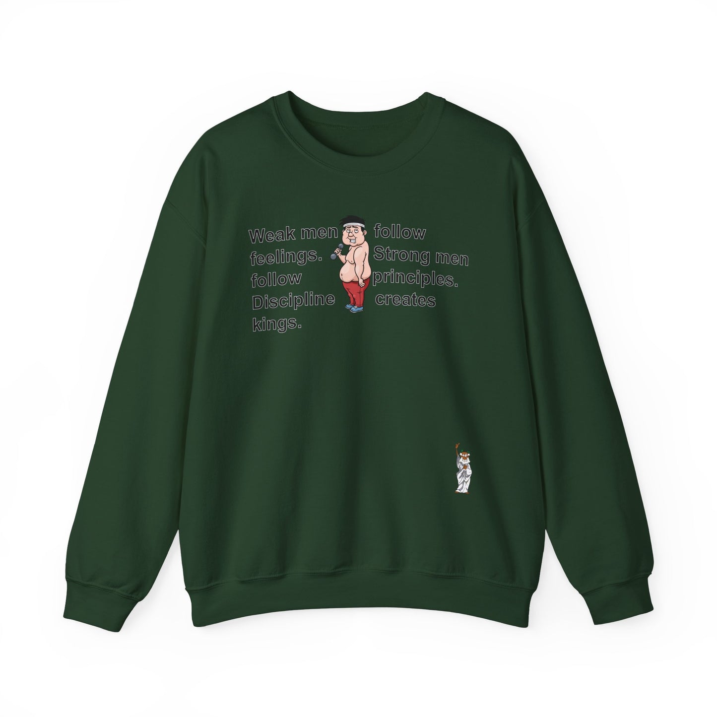Whimsical Comedy Sweatshirt - Unisex Crewneck,  Everyday Wear, Holiday Apparel, Graphic Sweatshirt - Weak men follow feelings