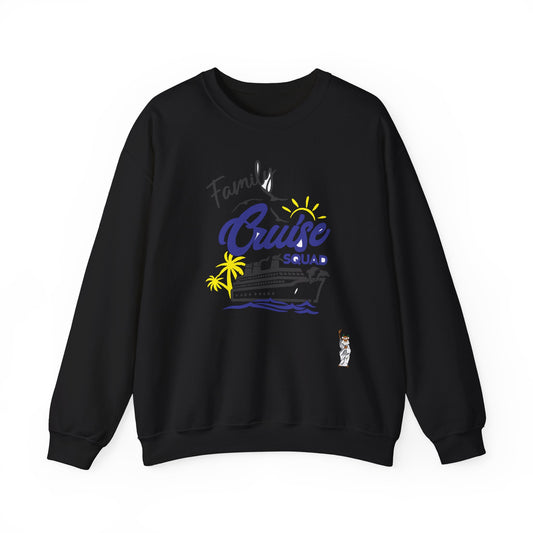 Whimsical Comedy Sweatshirt - Unisex Crewneck,  Everyday Wear, Holiday Apparel, Graphic Sweatshirt - Family Cruise Squad