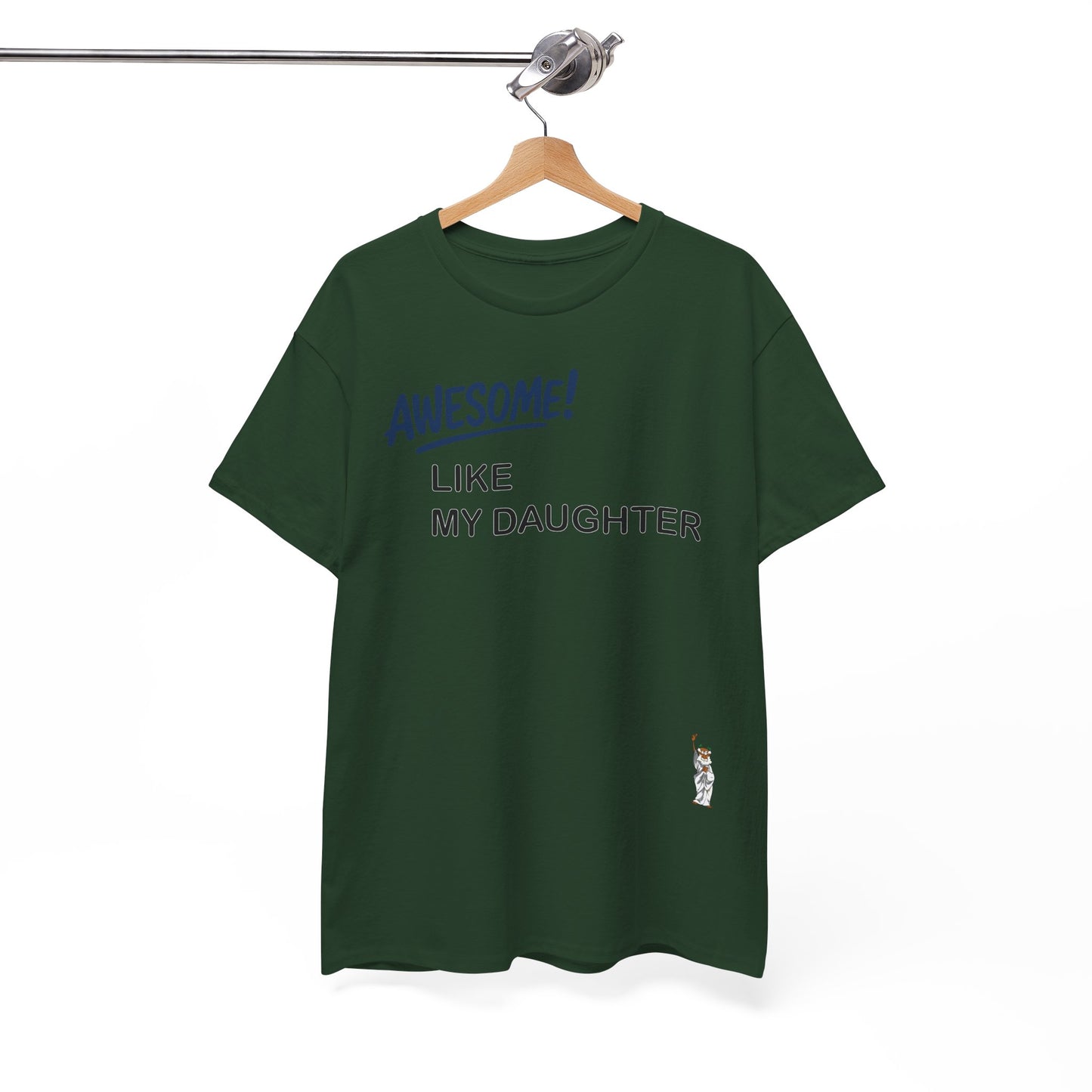 Unisex Heavy Cotton Tee - Push Yourself - Awesome like my daughter