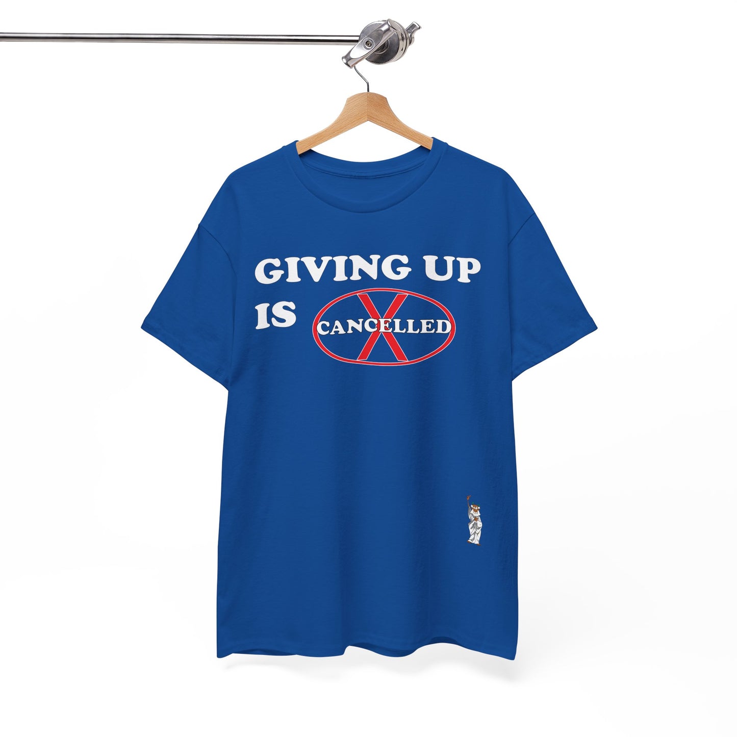 Unisex Heavy Cotton Tee - Push Yourself - Giving up is cancelled