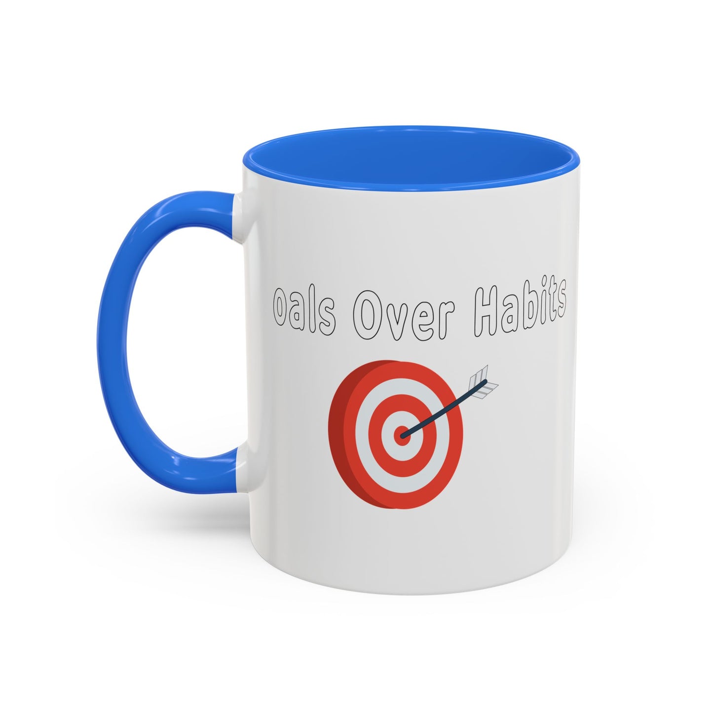 Colorful Whimsical Mugs - Perfect for Coffee Lovers, Gifts for Birthdays, Seasonal Celebrations - Goals Over Habits - White text