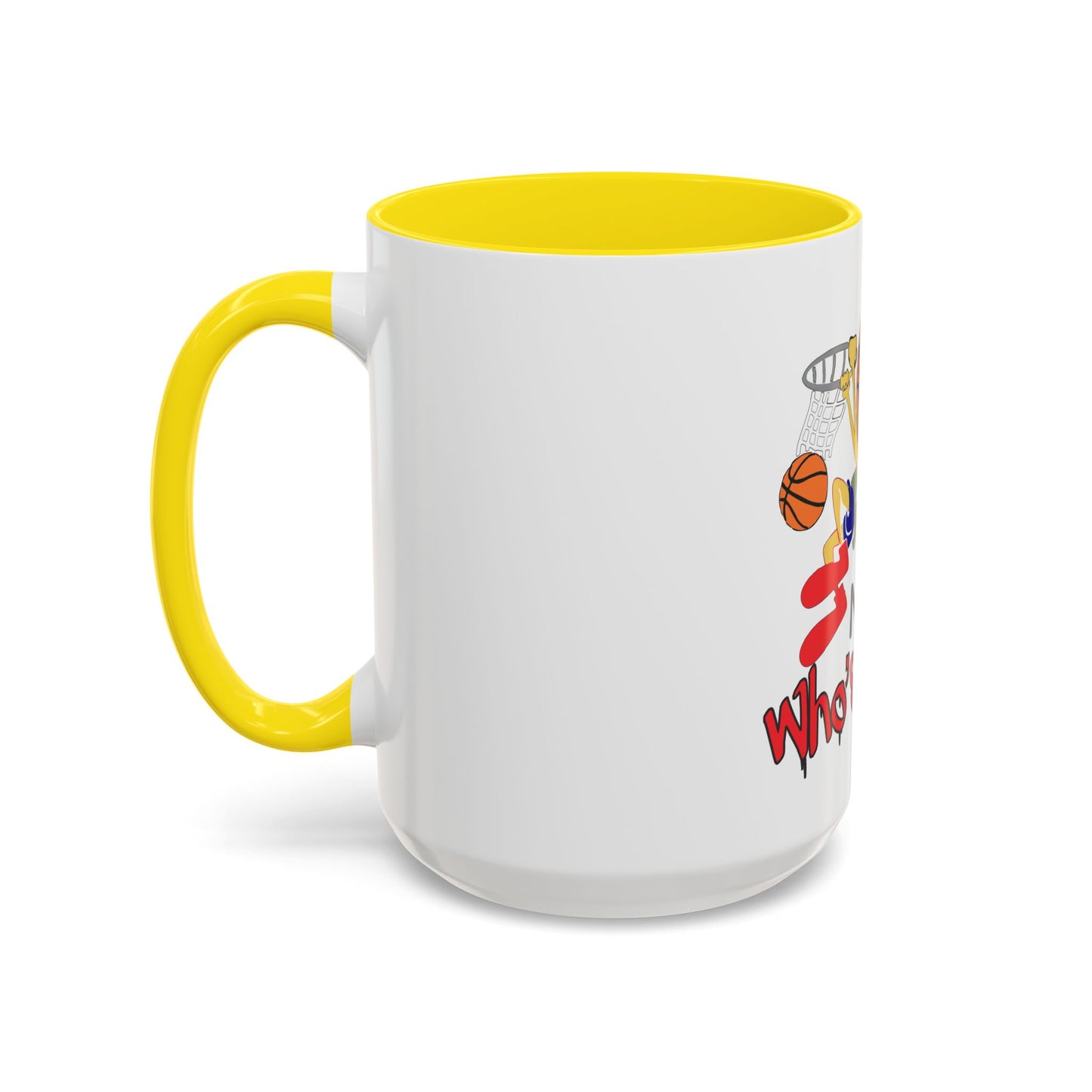 Basketball-Themed Coffee Mug, Nothing But Net Design, Sports Fan Gift, Perfect for Coaches, Players, Game Day
