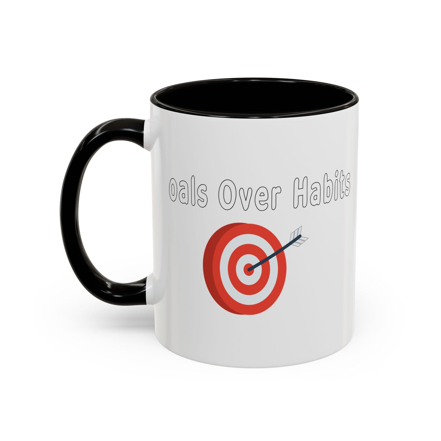 Colorful Whimsical Mugs - Perfect for Coffee Lovers, Gifts for Birthdays, Seasonal Celebrations - Goals Over Habits - White text