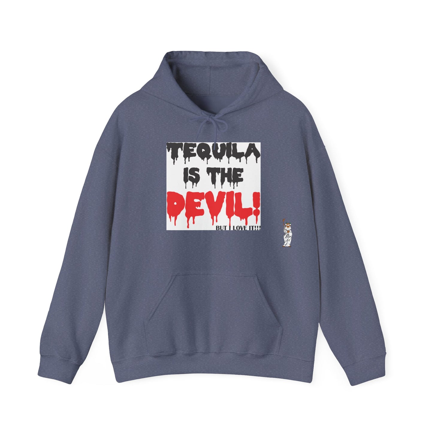 Statue of Liberty Hoodie, Unisex Sweatshirt, Gift for Her, Comfortable Apparel, Design Sweatshirt - Tequila is the devil-but i love it