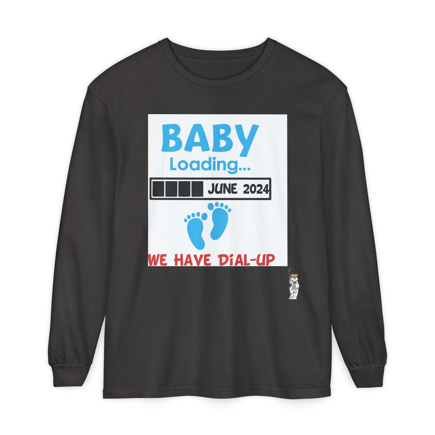 Philosopher Long Sleeve T-Shirt, Comfortable Casual Wear, Gift for Thinkers, Ideal for Birthdays - Baby Loading - Dial Up