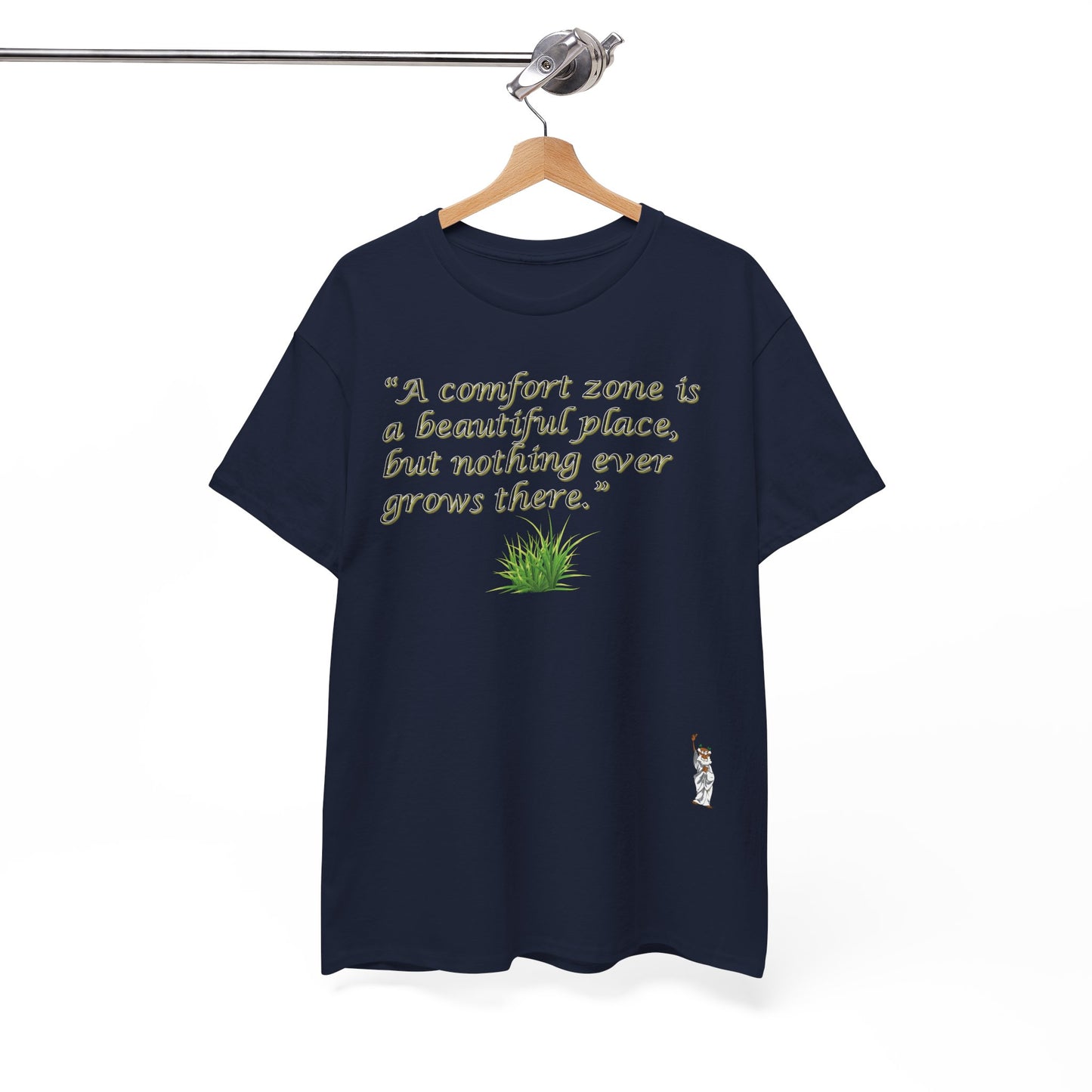 Unisex Heavy Cotton Tee - Push Yourself - Comfort zone is a beautiful place