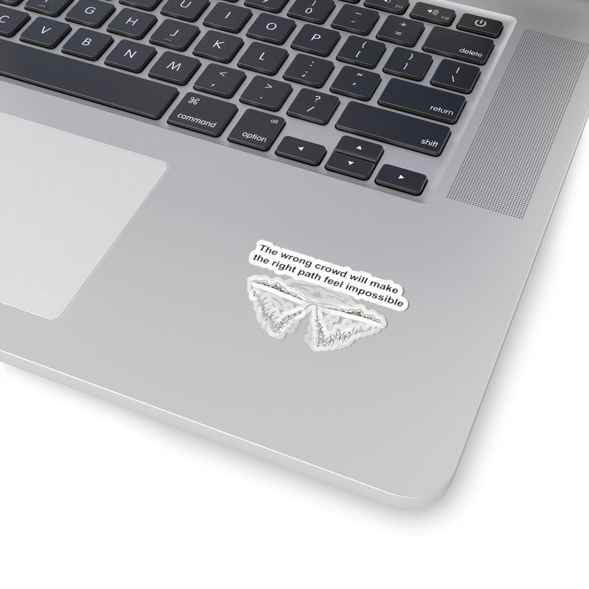 Witty Philosopher Kiss-Cut Stickers, Fun Laptop Decals, Sticker for Students, Gift for Teachers - Wrong crowd