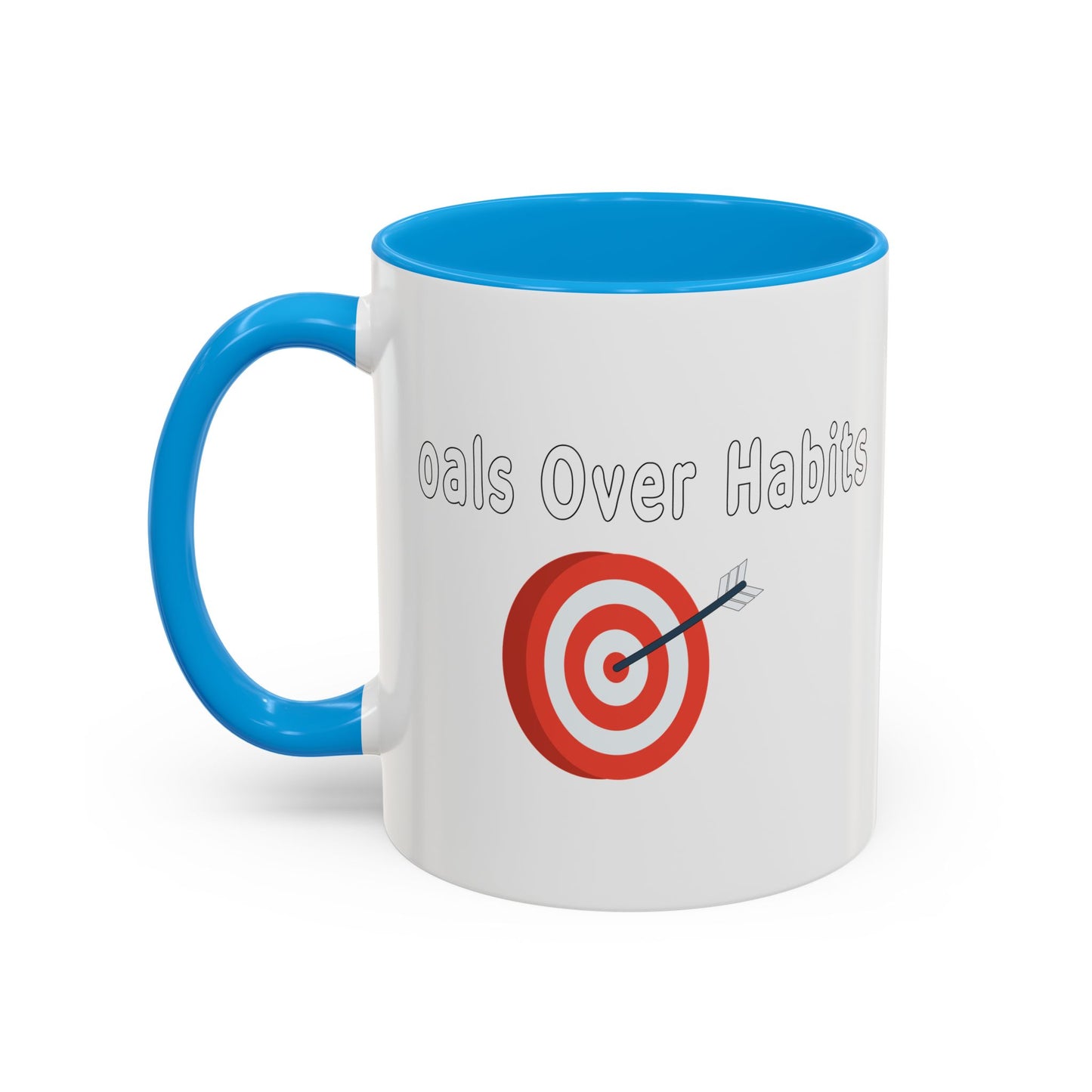 Colorful Whimsical Mugs - Perfect for Coffee Lovers, Gifts for Birthdays, Seasonal Celebrations - Goals Over Habits - White text