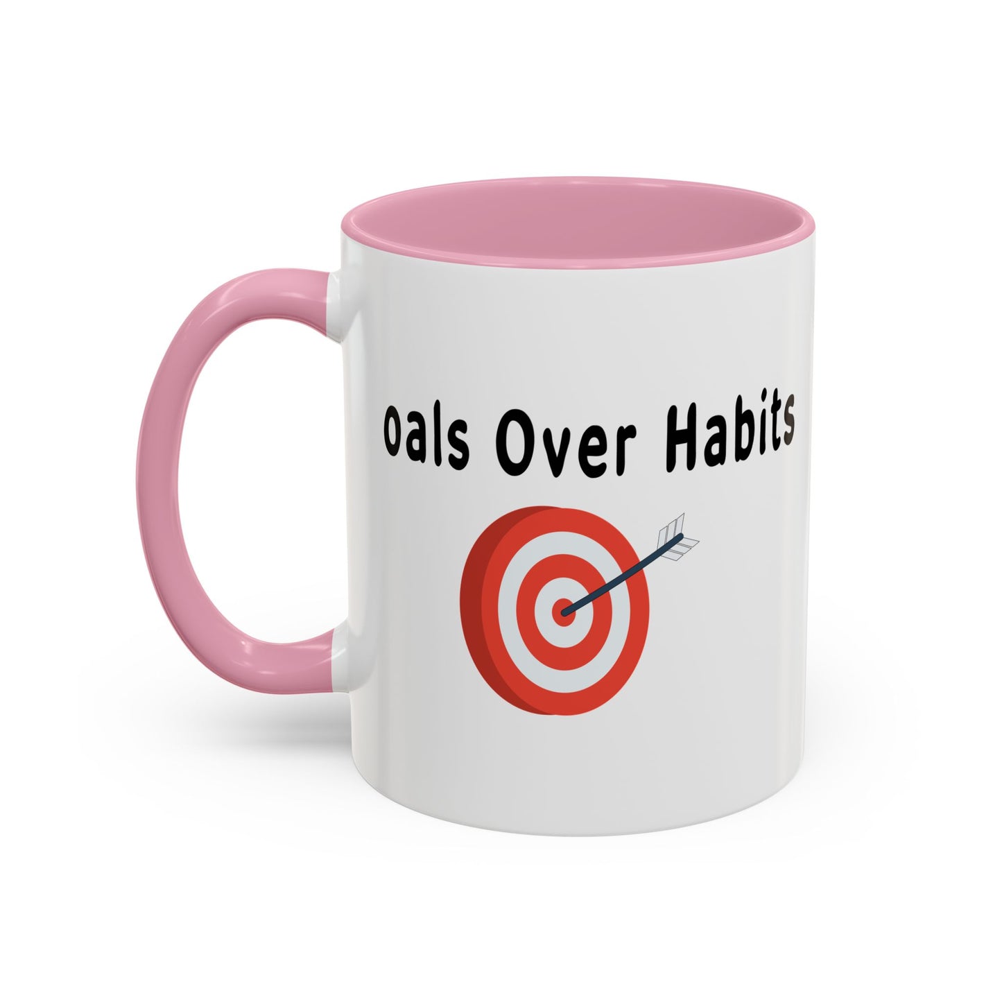 Colorful Whimsical Mugs - Perfect for Coffee Lovers, Gifts for Birthdays, Seasonal Celebrations - Goals Over Habits - Black text