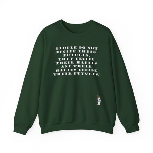 Whimsical Comedy Sweatshirt - Unisex Crewneck,  Everyday Wear, Holiday Apparel, Graphic Sweatshirt - People do not decide their futures