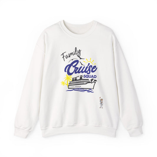 Whimsical Comedy Sweatshirt - Unisex Crewneck,  Everyday Wear, Holiday Apparel, Graphic Sweatshirt - Family Cruise Squad