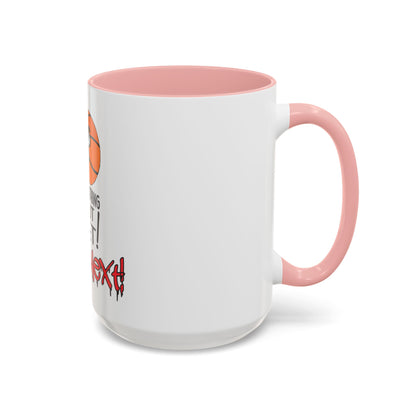 Basketball-Themed Coffee Mug, Nothing But Net Design, Sports Fan Gift, Perfect for Coaches, Players, Game Day