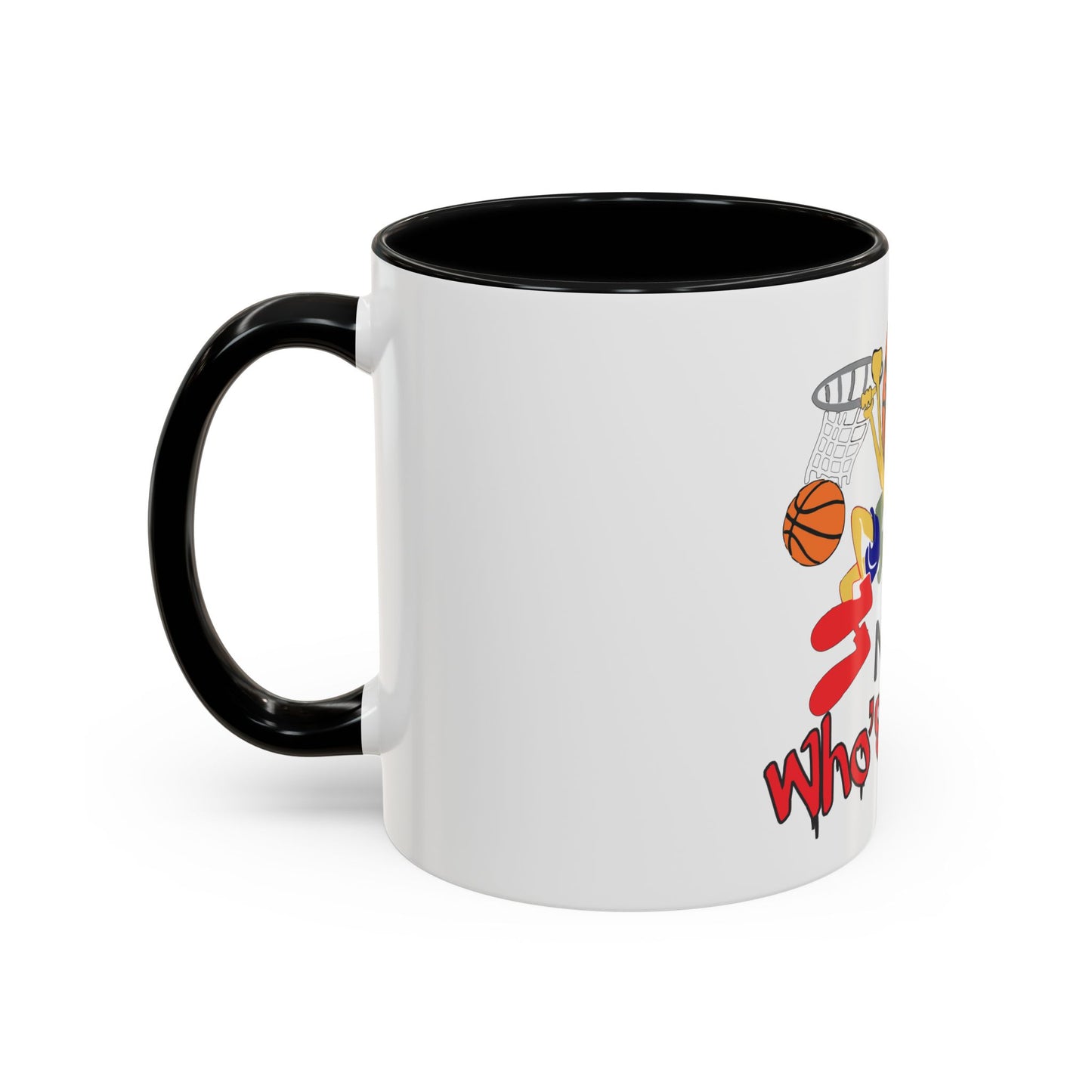 Basketball-Themed Coffee Mug, Nothing But Net Design, Sports Fan Gift, Perfect for Coaches, Players, Game Day