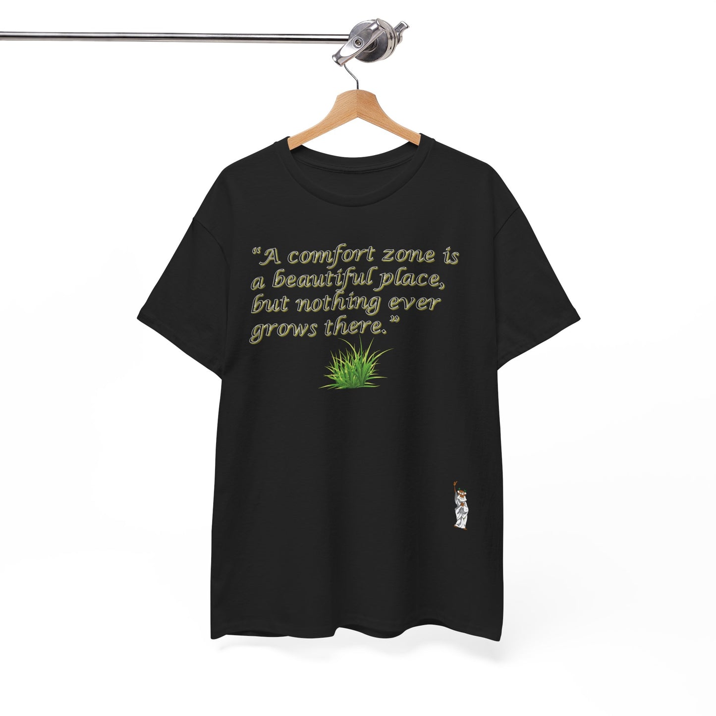 Unisex Heavy Cotton Tee - Push Yourself - Comfort zone is a beautiful place