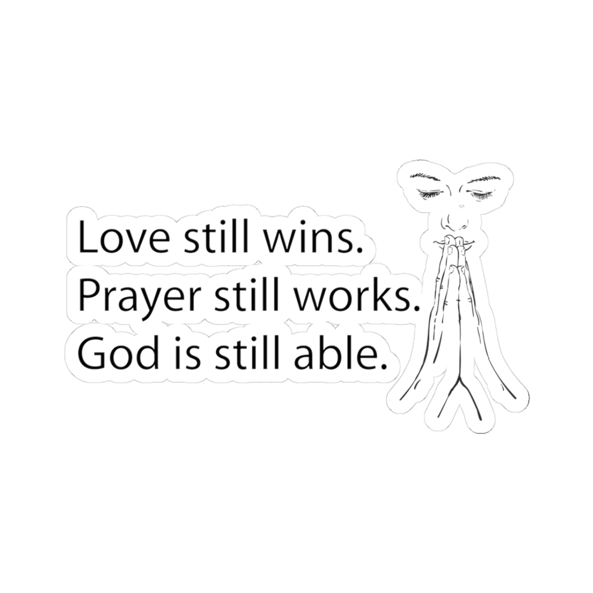 Witty Philosopher Kiss-Cut Stickers, Fun Laptop Decals, Sticker for Students, Gift for Teachers - God is able