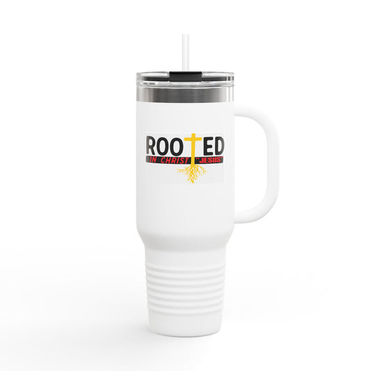 Fun Insulated Travel Mug with Cartoon Character, 40oz Tumbler, Gift for Teachers, Travel Accessories - Rooted in Christ Jesus