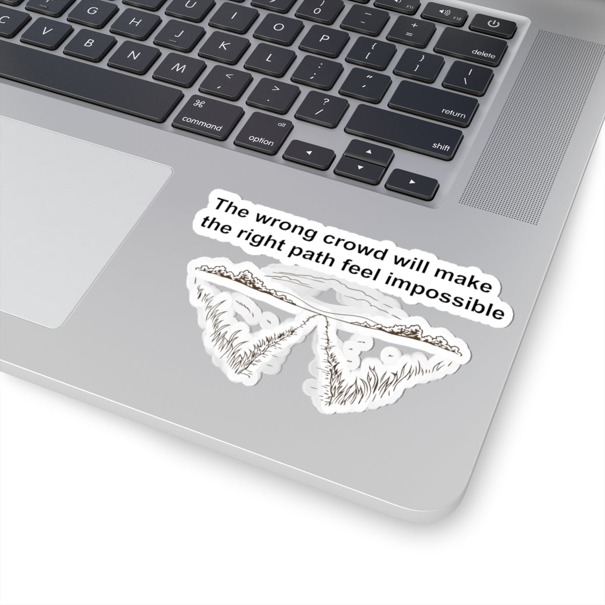 Witty Philosopher Kiss-Cut Stickers, Fun Laptop Decals, Sticker for Students, Gift for Teachers - Wrong crowd