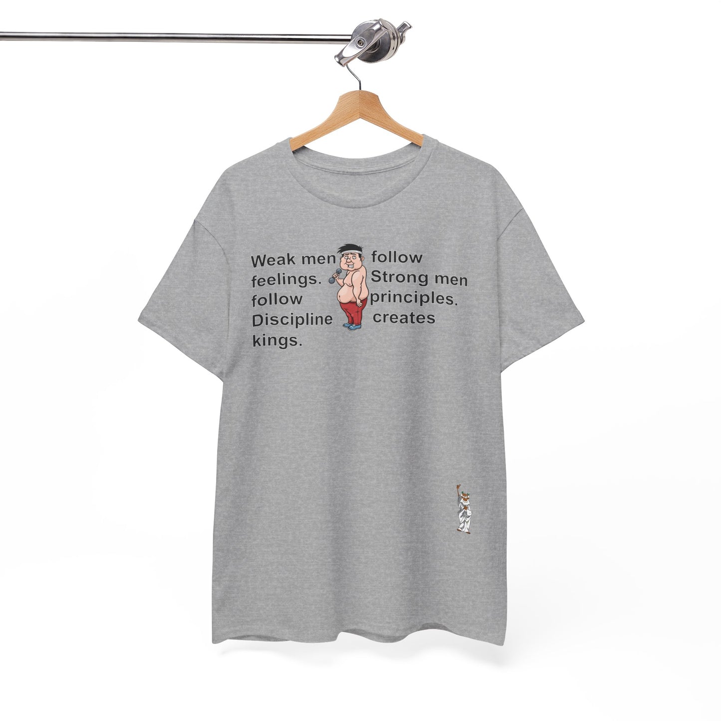 Unisex Heavy Cotton Tee - Push Yourself - Weak men follow feelings