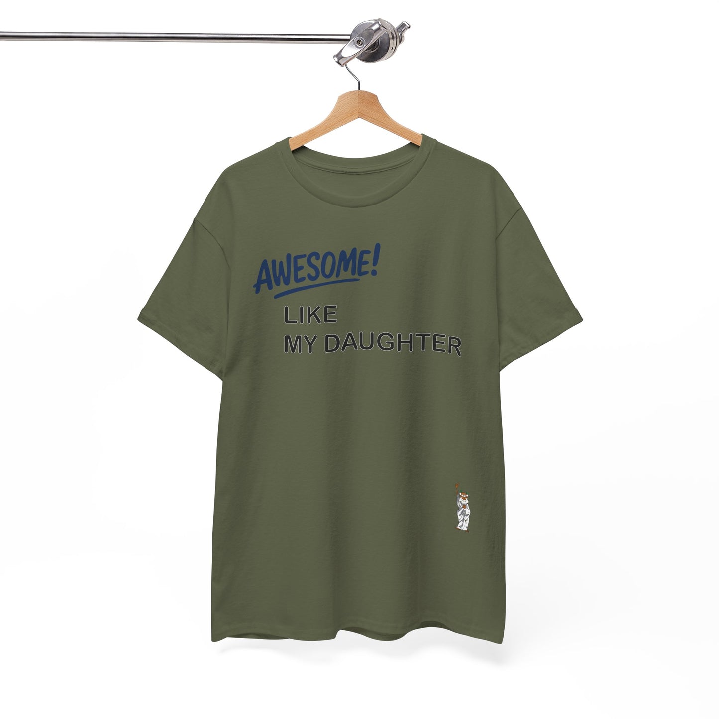 Unisex Heavy Cotton Tee - Push Yourself - Awesome like my daughter