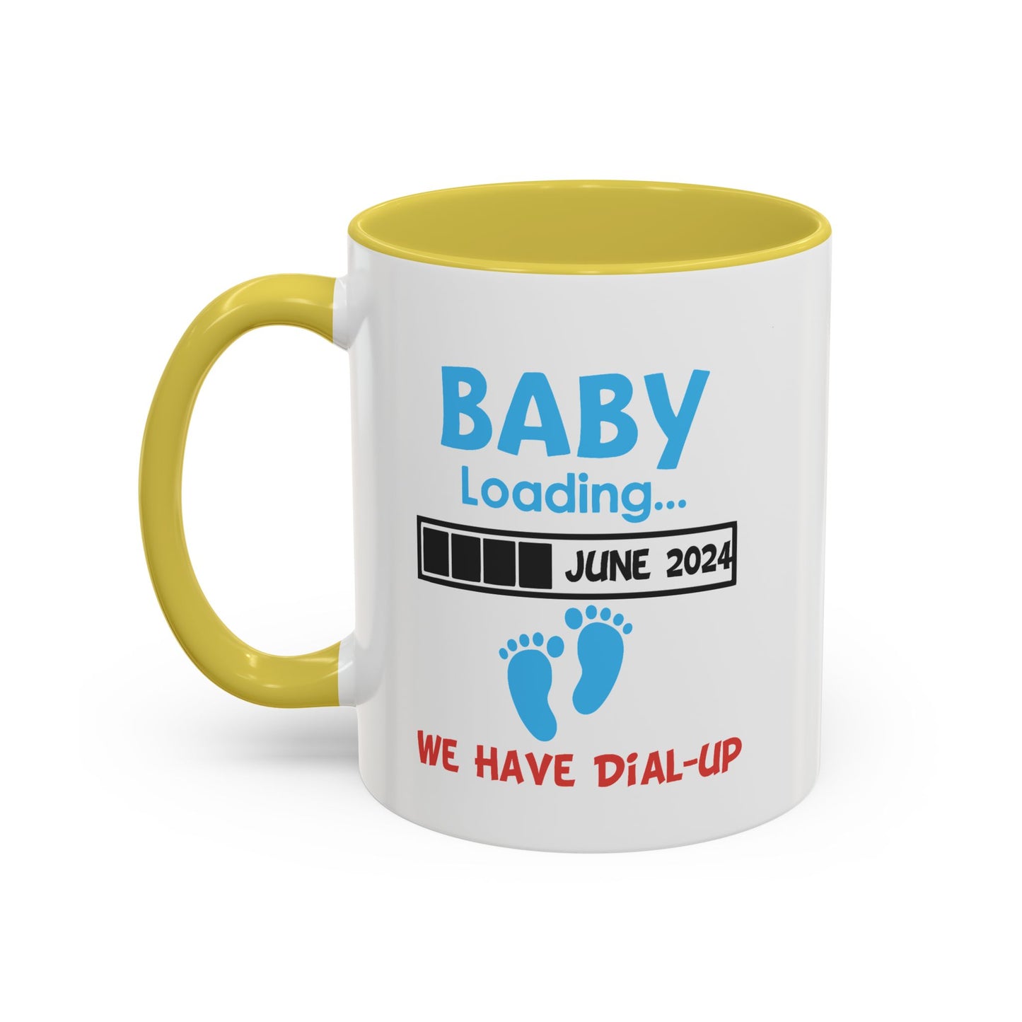 Colorful Whimsical Mugs - Perfect for Coffee Lovers, Gifts for Birthdays, Seasonal Celebrations, Unique Kitchenware - Baby Loading - Dial Up