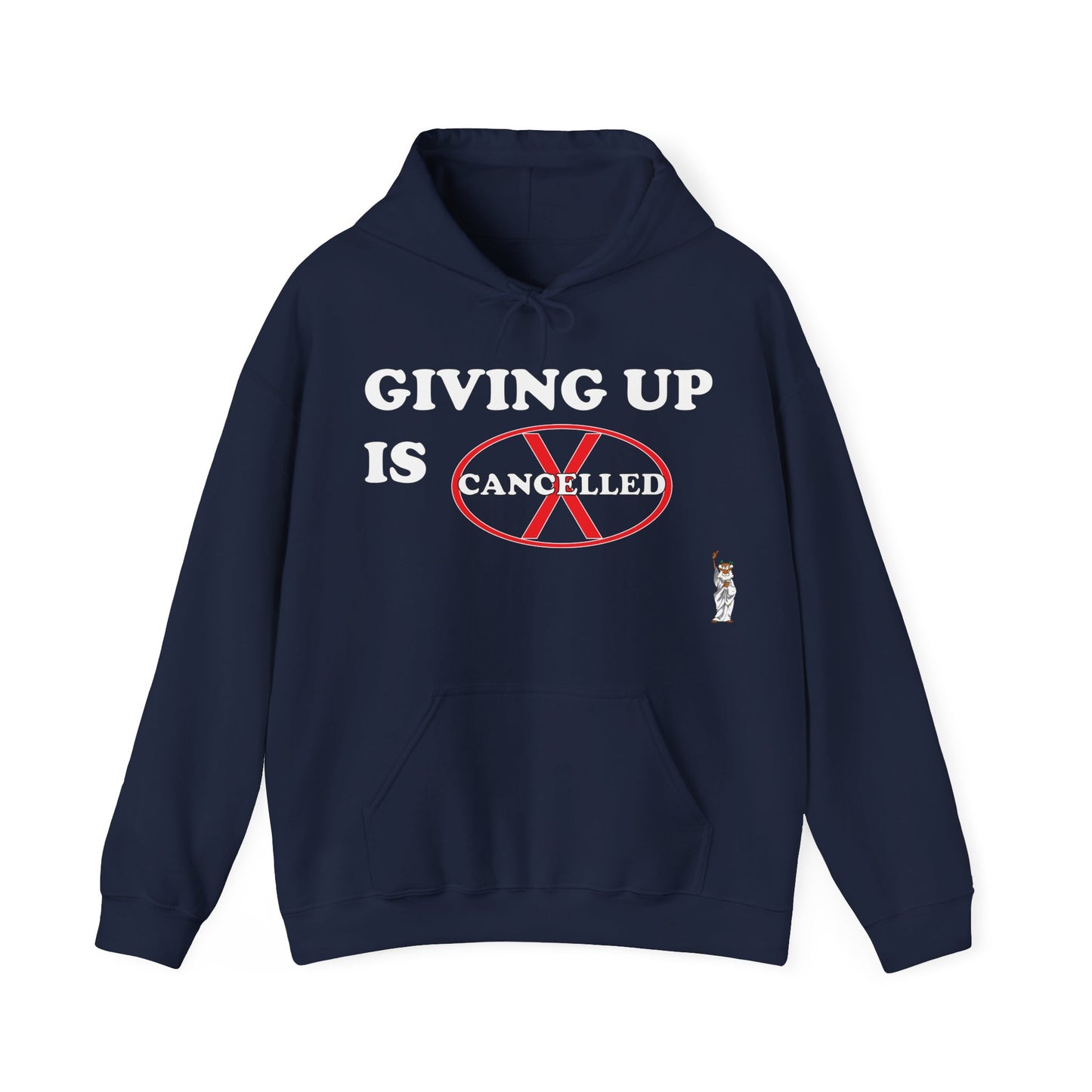 Statue of Liberty Hoodie, Unisex Sweatshirt, Gift for Her, Comfortable Apparel, Design Sweatshirt - Giving up is cancelled
