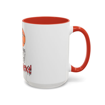 Basketball-Themed Coffee Mug, Nothing But Net Design, Sports Fan Gift, Perfect for Coaches, Players, Game Day
