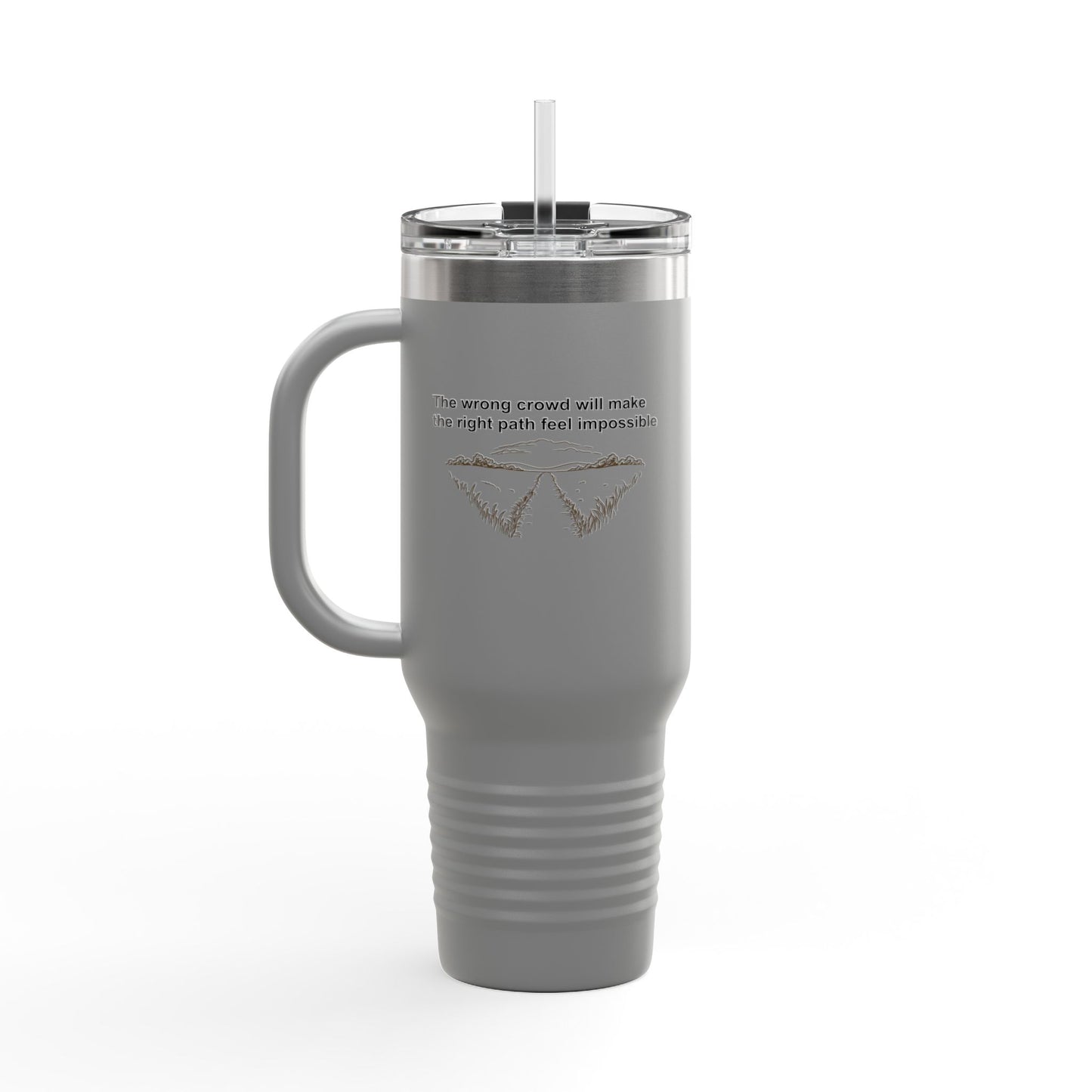 Fun Insulated Travel Mug with Cartoon Character, 40oz Tumbler, Gift for Teachers, Travel Accessories - Wrong crowd