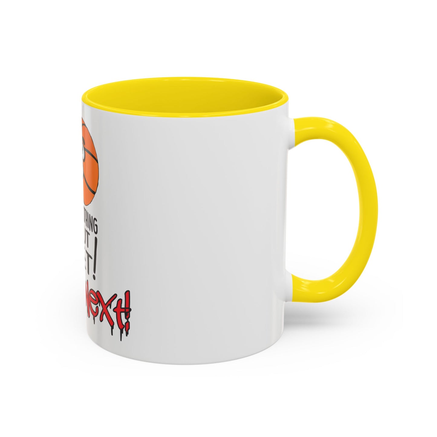 Basketball-Themed Coffee Mug, Nothing But Net Design, Sports Fan Gift, Perfect for Coaches, Players, Game Day