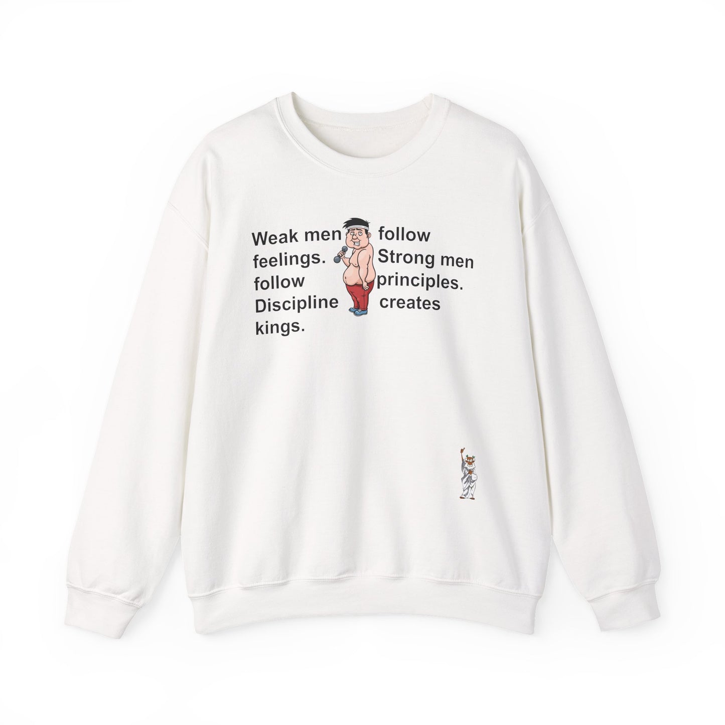Whimsical Comedy Sweatshirt - Unisex Crewneck,  Everyday Wear, Holiday Apparel, Graphic Sweatshirt - Weak men follow feelings