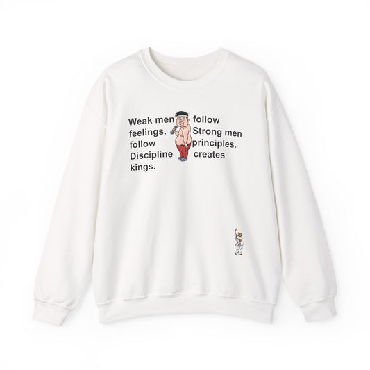 Whimsical Comedy Sweatshirt - Unisex Crewneck,  Everyday Wear, Holiday Apparel, Graphic Sweatshirt - Weak men follow feelings