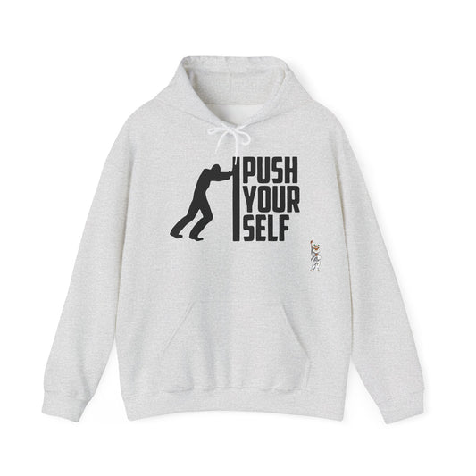 Statue of Liberty Hoodie, Unisex Sweatshirt, Gift for Her, Comfortable Apparel, Design Sweatshirt - Push Yourself - Black