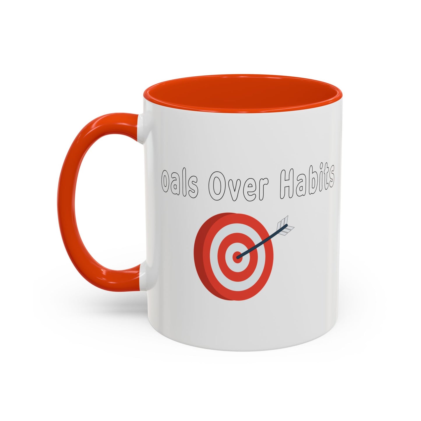 Colorful Whimsical Mugs - Perfect for Coffee Lovers, Gifts for Birthdays, Seasonal Celebrations - Goals Over Habits - White text