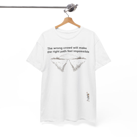 Unisex Heavy Cotton Tee - Push Yourself - Wrong crowd