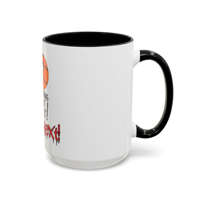 Basketball-Themed Coffee Mug, Nothing But Net Design, Sports Fan Gift, Perfect for Coaches, Players, Game Day