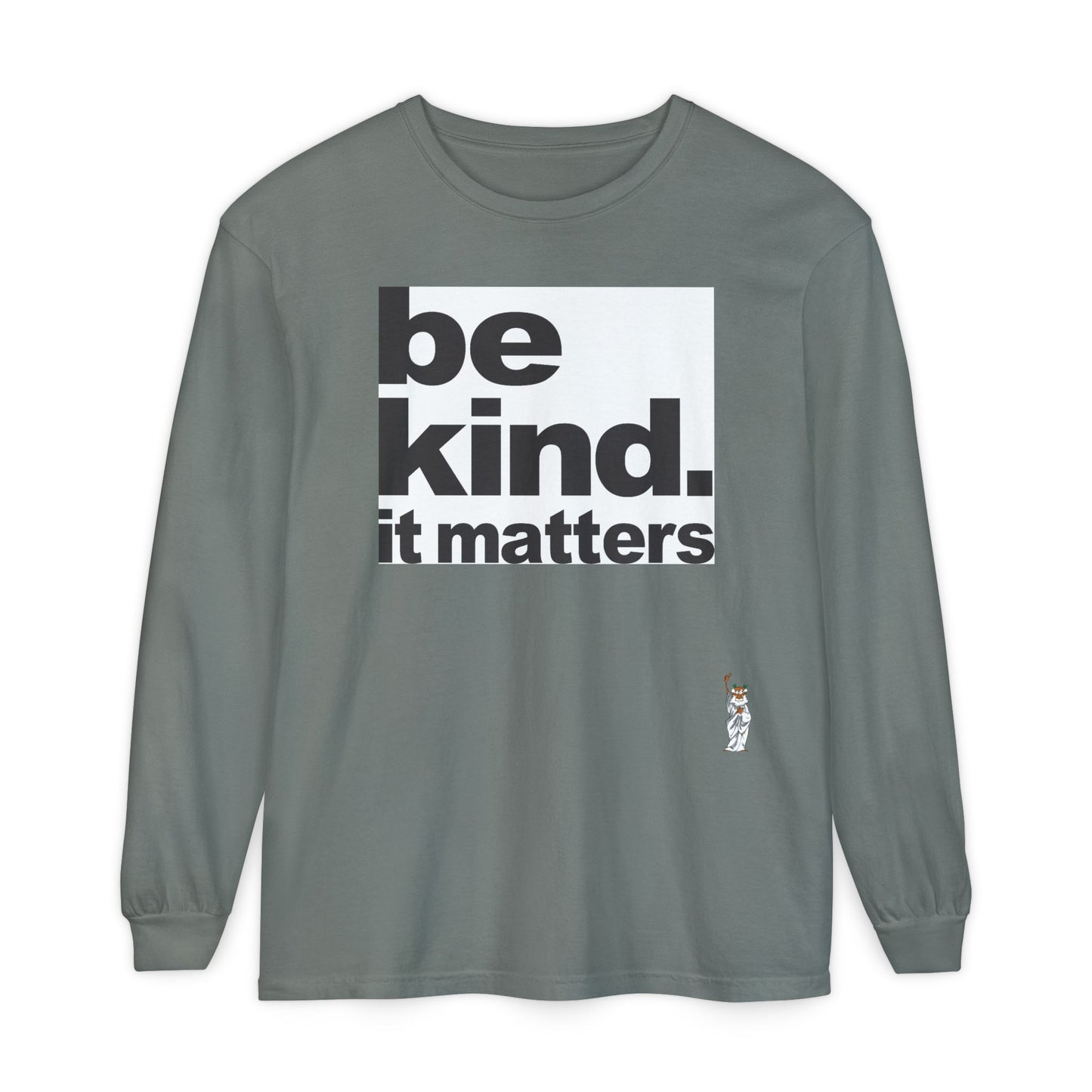 Philosopher Long Sleeve T-Shirt, Comfortable Casual Wear, Gift for Thinkers, Ideal for Birthdays - Be Kind - It Matters