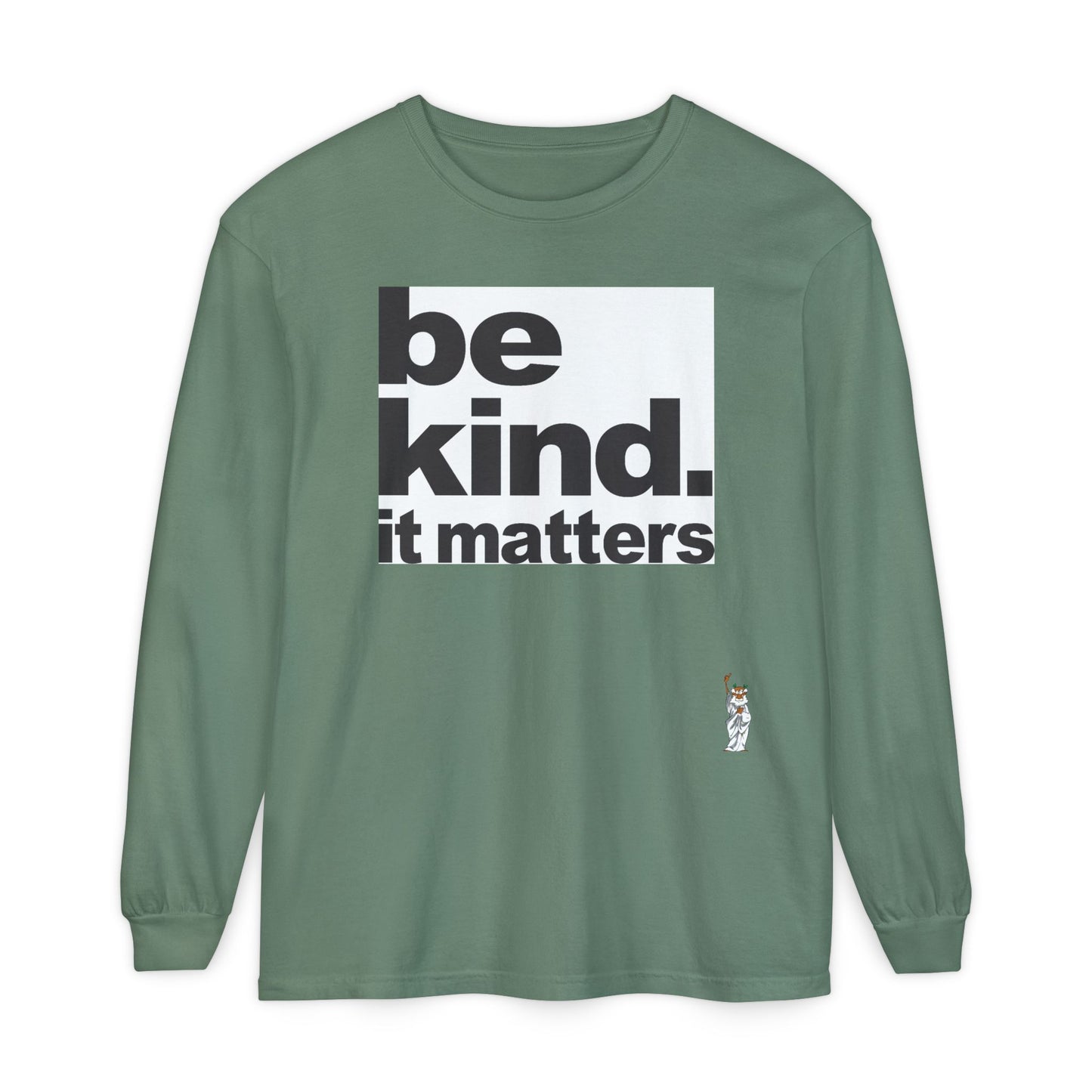 Philosopher Long Sleeve T-Shirt, Comfortable Casual Wear, Gift for Thinkers, Ideal for Birthdays - Be Kind - It Matters