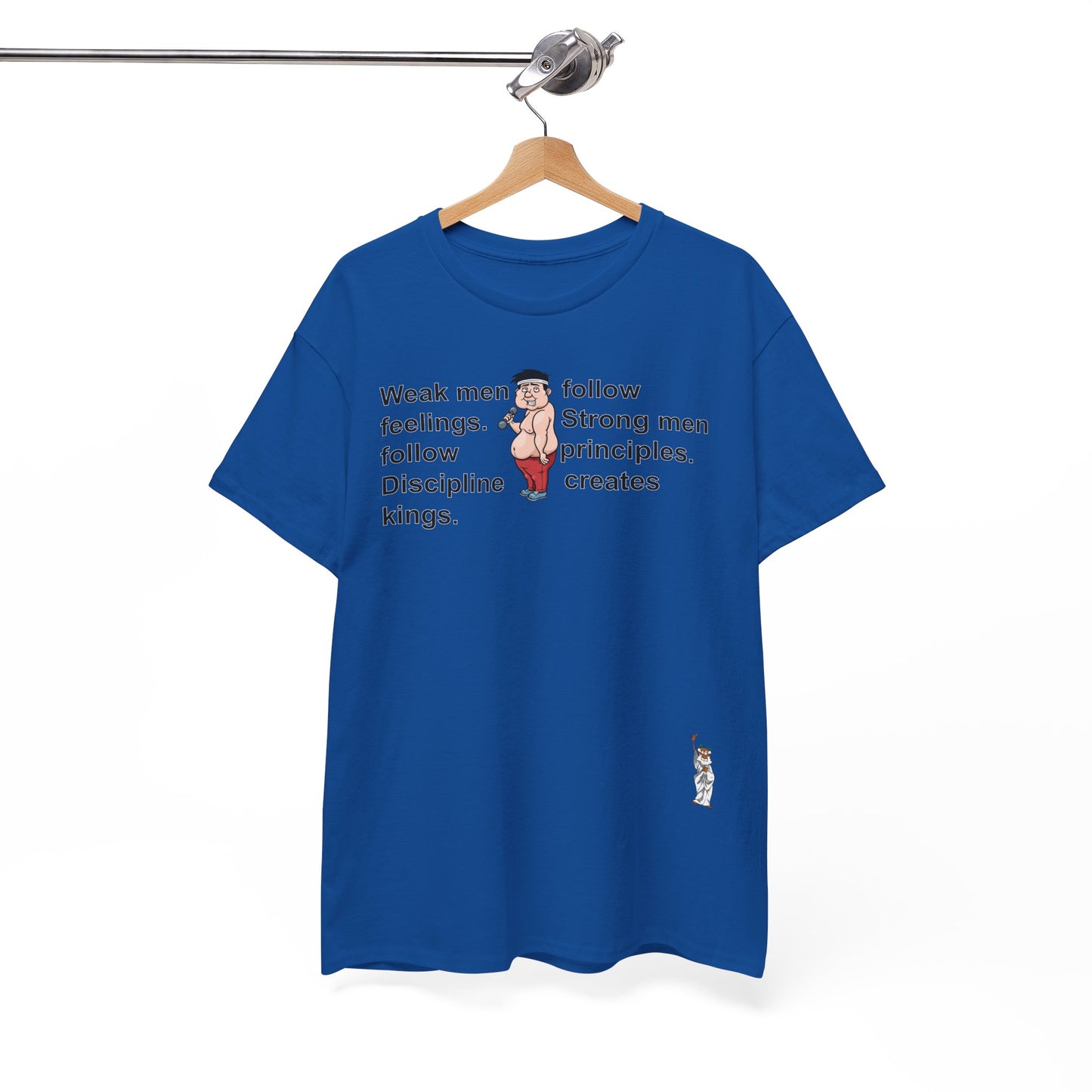 Unisex Heavy Cotton Tee - Push Yourself - Weak men follow feelings