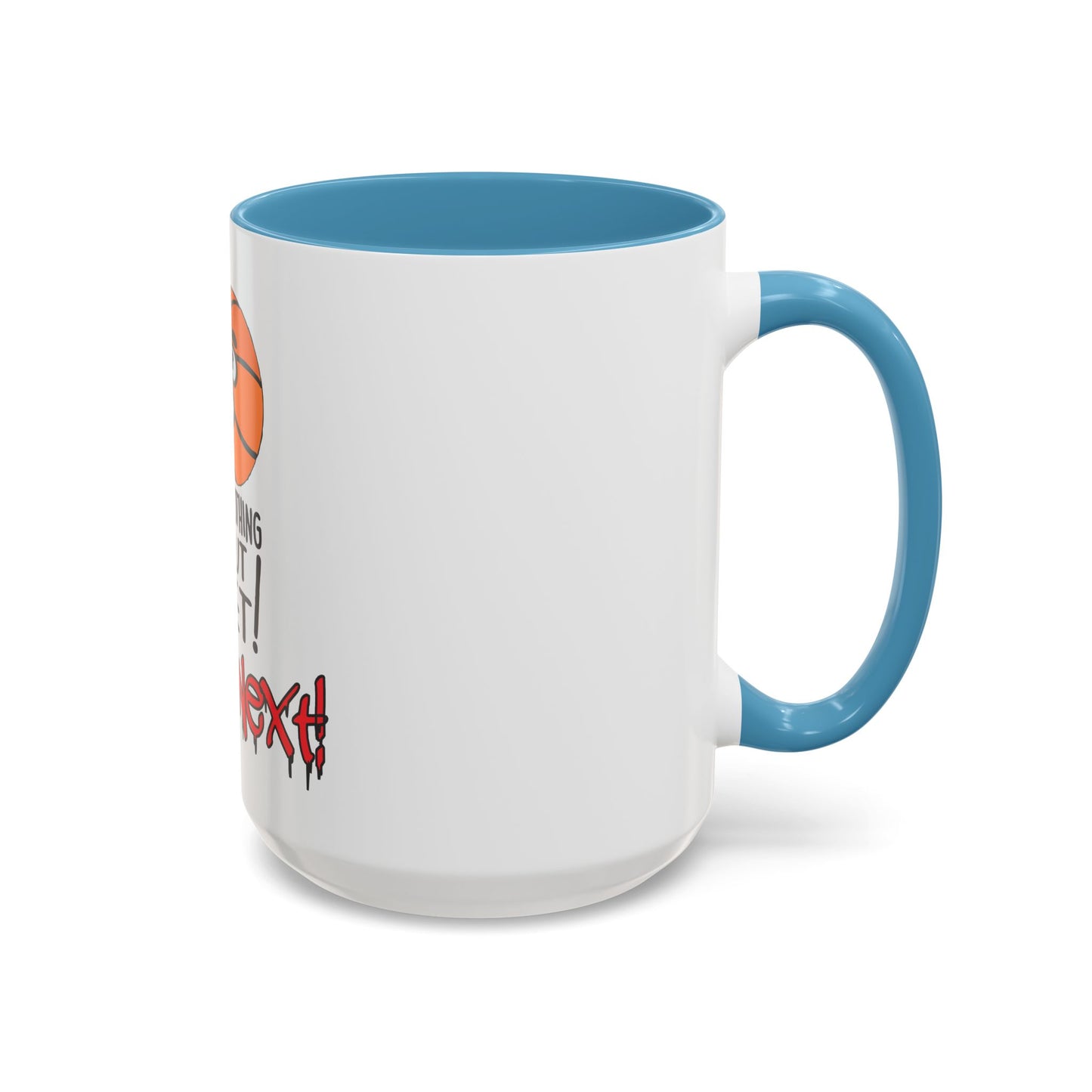 Basketball-Themed Coffee Mug, Nothing But Net Design, Sports Fan Gift, Perfect for Coaches, Players, Game Day