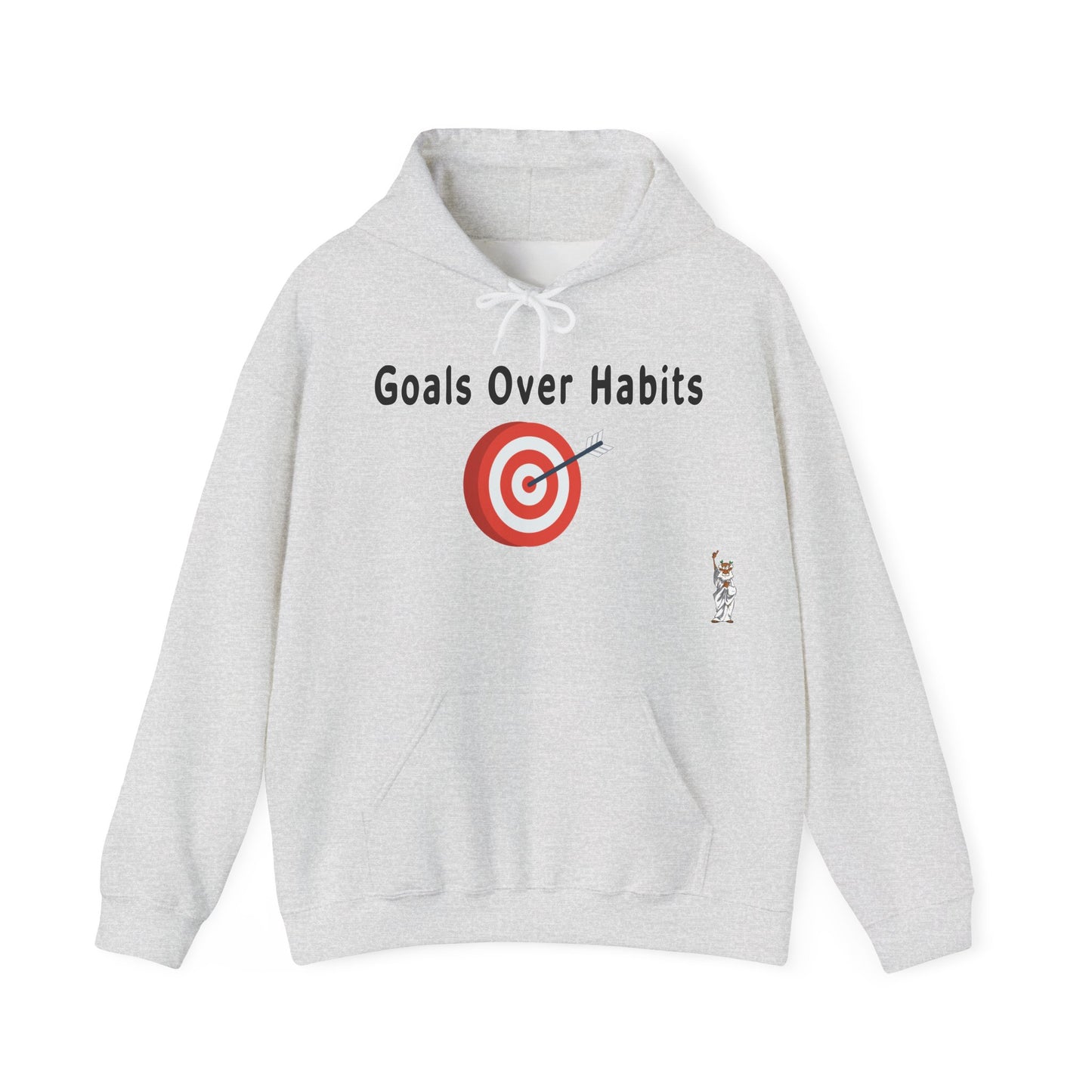 Statue of Liberty Hoodie, Unisex Sweatshirt, Gift for Her, Comfortable Apparel, Unique Design Sweatshirt - Goals Over Habits - Black text