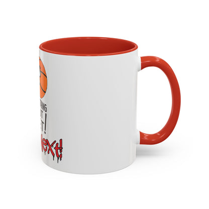 Basketball-Themed Coffee Mug, Nothing But Net Design, Sports Fan Gift, Perfect for Coaches, Players, Game Day