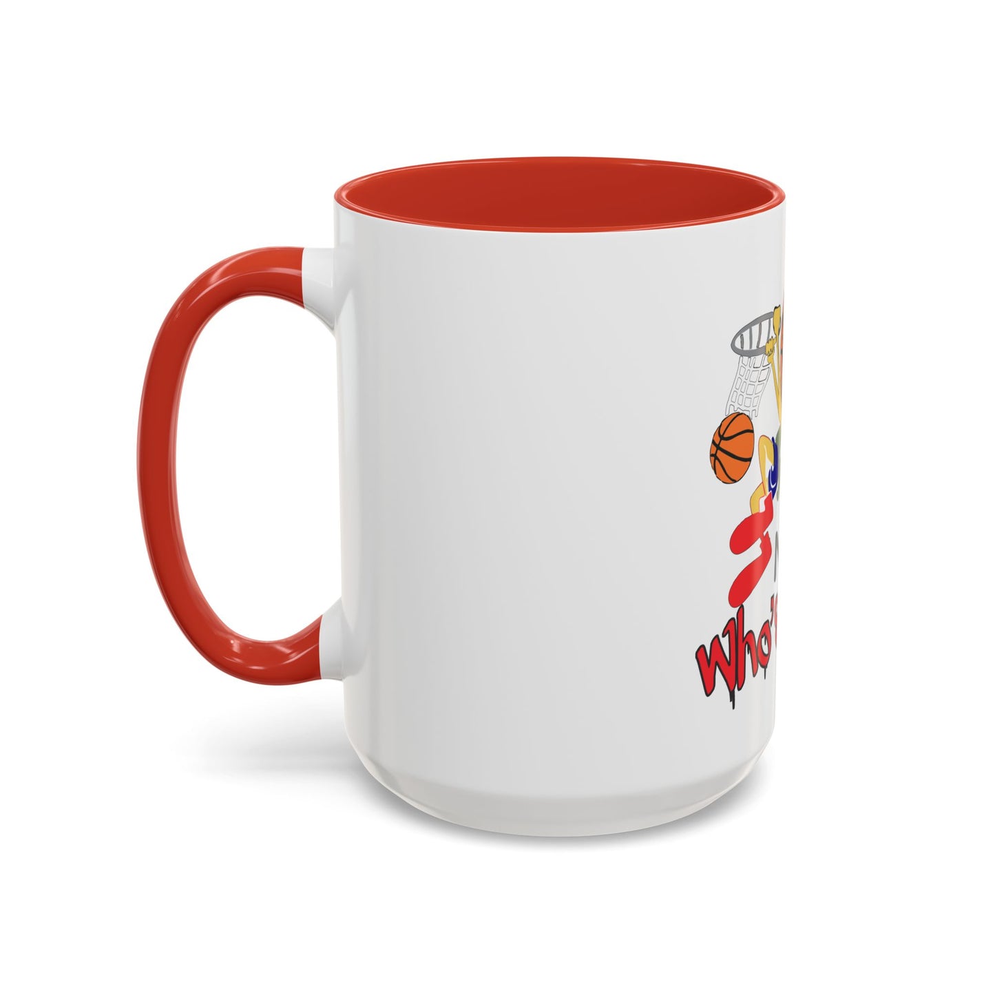 Basketball-Themed Coffee Mug, Nothing But Net Design, Sports Fan Gift, Perfect for Coaches, Players, Game Day