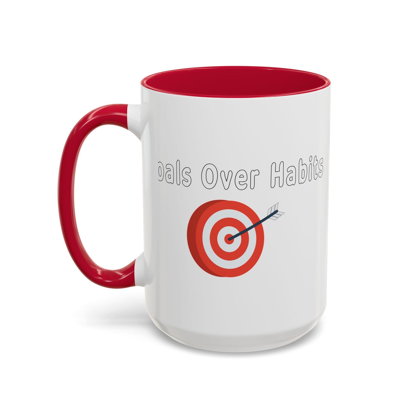 Colorful Whimsical Mugs - Perfect for Coffee Lovers, Gifts for Birthdays, Seasonal Celebrations - Goals Over Habits - White text