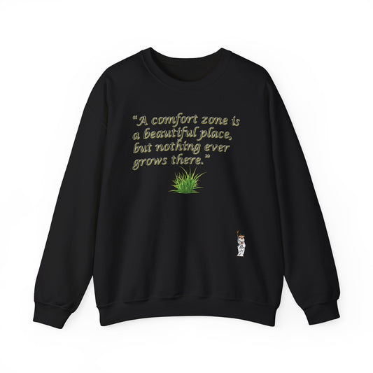 Whimsical Comedy Sweatshirt - Unisex Crewneck,  Everyday Wear, Holiday Apparel, Graphic Sweatshirt - Comfort zone is a beautiful place