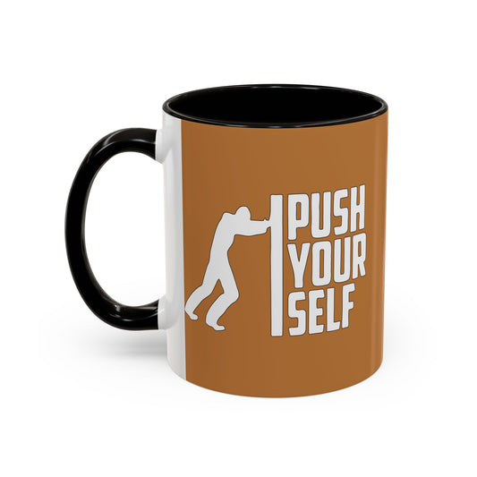 Colorful Whimsical Mugs - Perfect for Coffee Lovers, Gifts for Birthdays, Seasonal Celebrations - Push Yourself - White