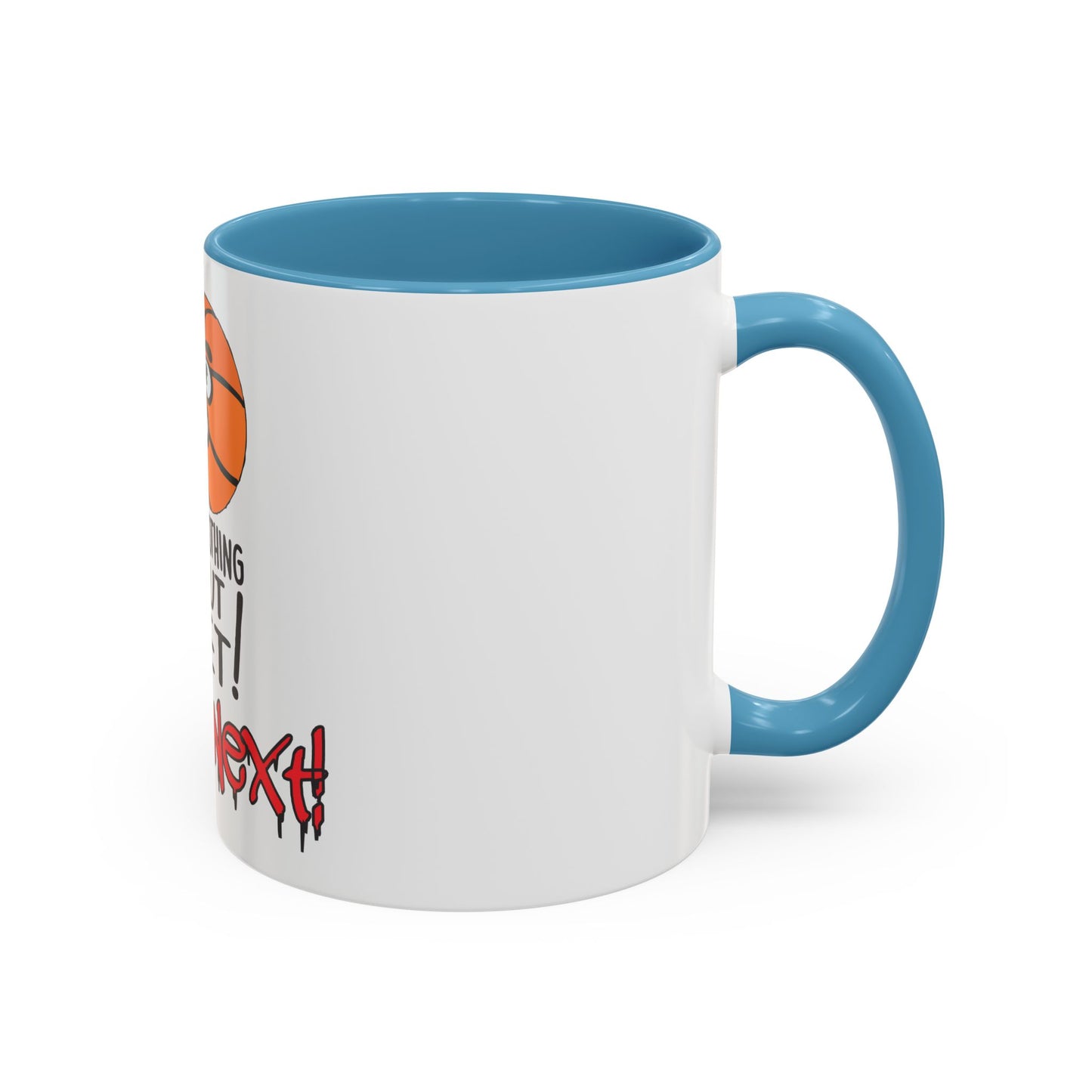 Basketball-Themed Coffee Mug, Nothing But Net Design, Sports Fan Gift, Perfect for Coaches, Players, Game Day